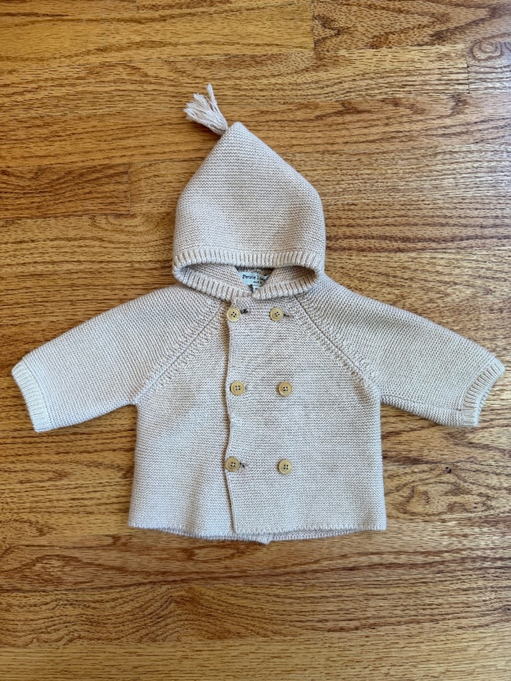 Petite Lucette Hooded Cardigan | Apricot